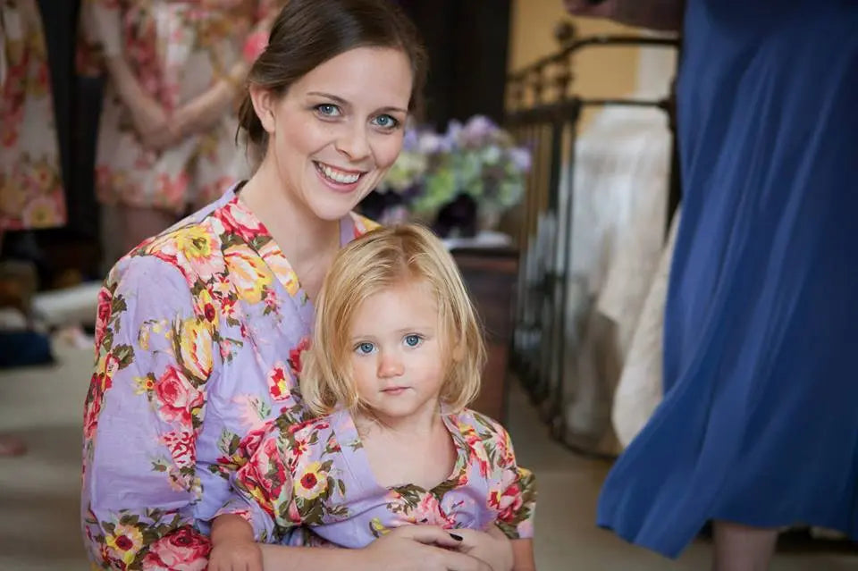 Baby Mommy Matching Robes Kimono Crossover Robes Silkandmore