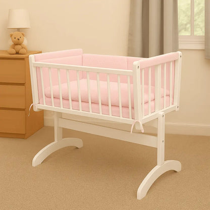 2pc Dimple Crib/Cradle Quilt & Bumper Bedding Set For Your Little One