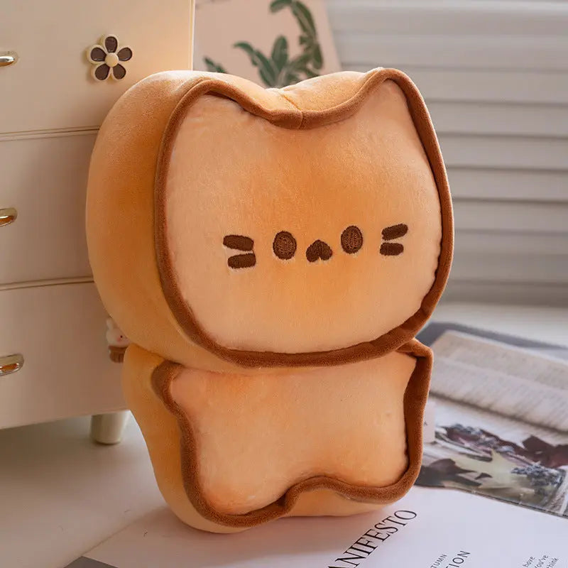 Cute Cartoon Butter Meow Biscuit Cute Funny Bread Plush Toy AnnLoren