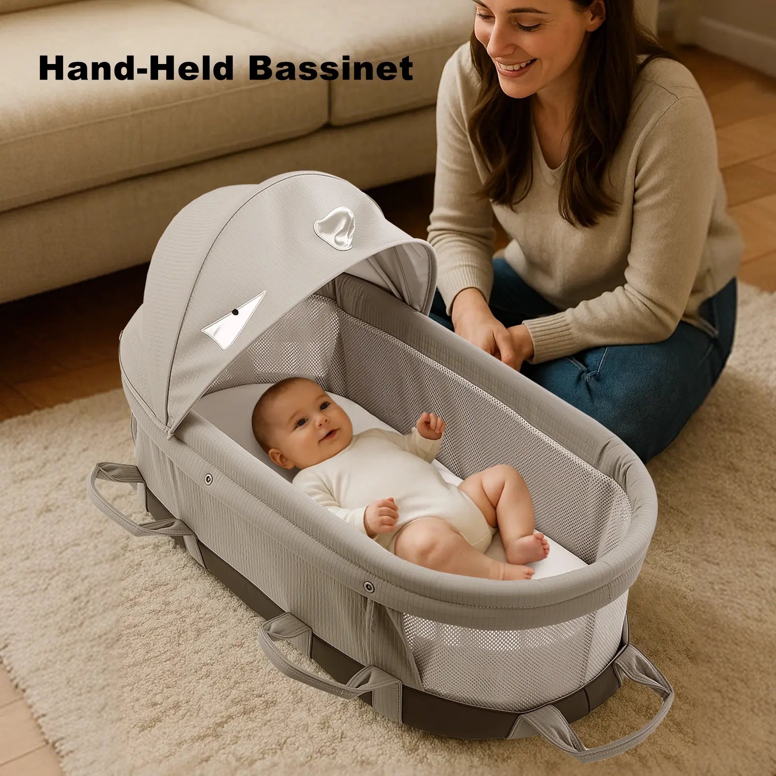 Portable Baby Bassinet SUNVENO