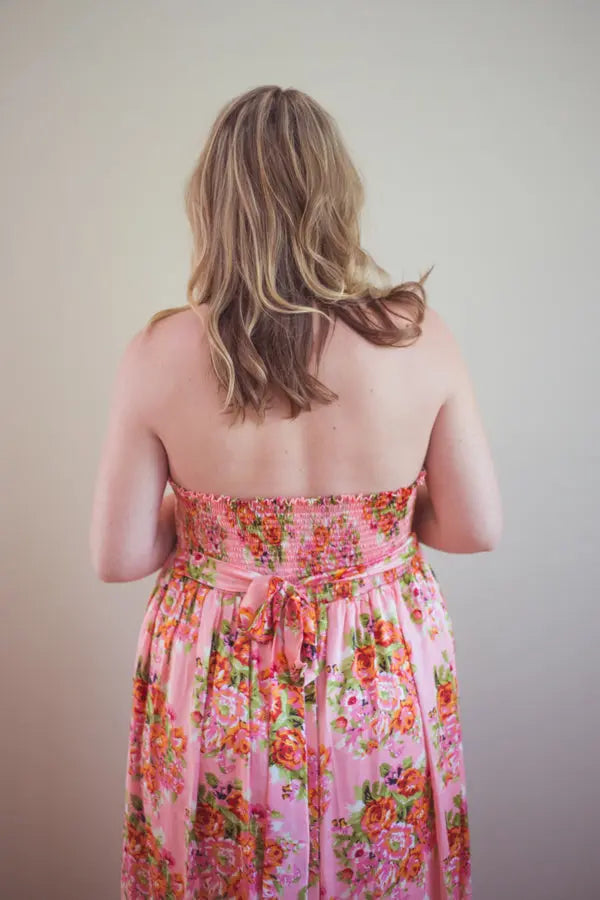 Pink Silk Maternity Maxi Sweetheart Dress Silkandmore