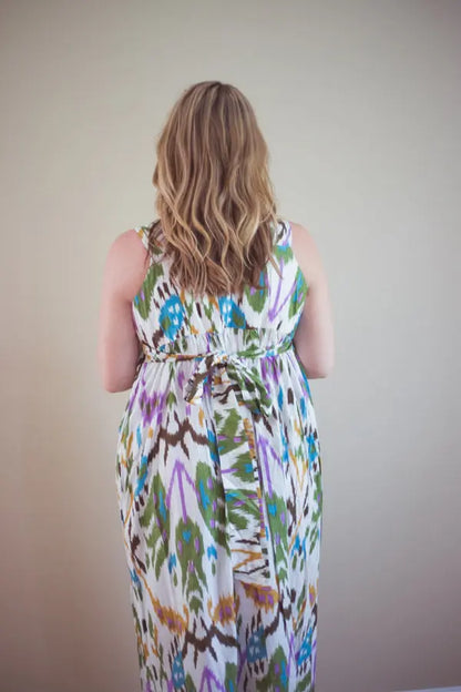 Ikat Maternity Maxi Dress Silkandmore