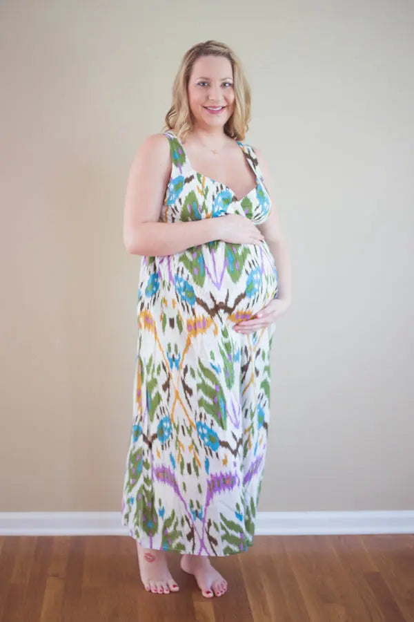 Ikat Maternity Maxi Dress Silkandmore