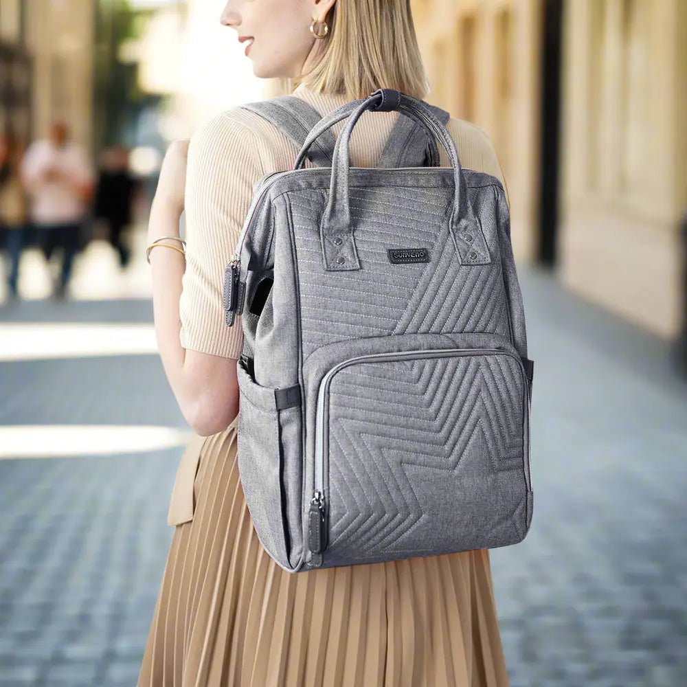 Quilted Diaper Bag Backpack SUNVENO