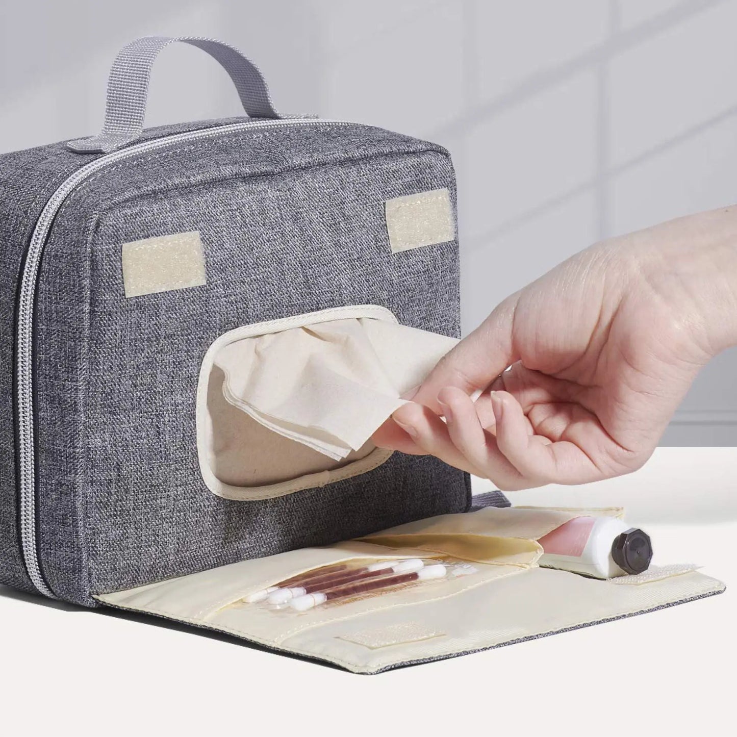 Diaper Clutch Bag with Wipe Dispenser SUNVENO