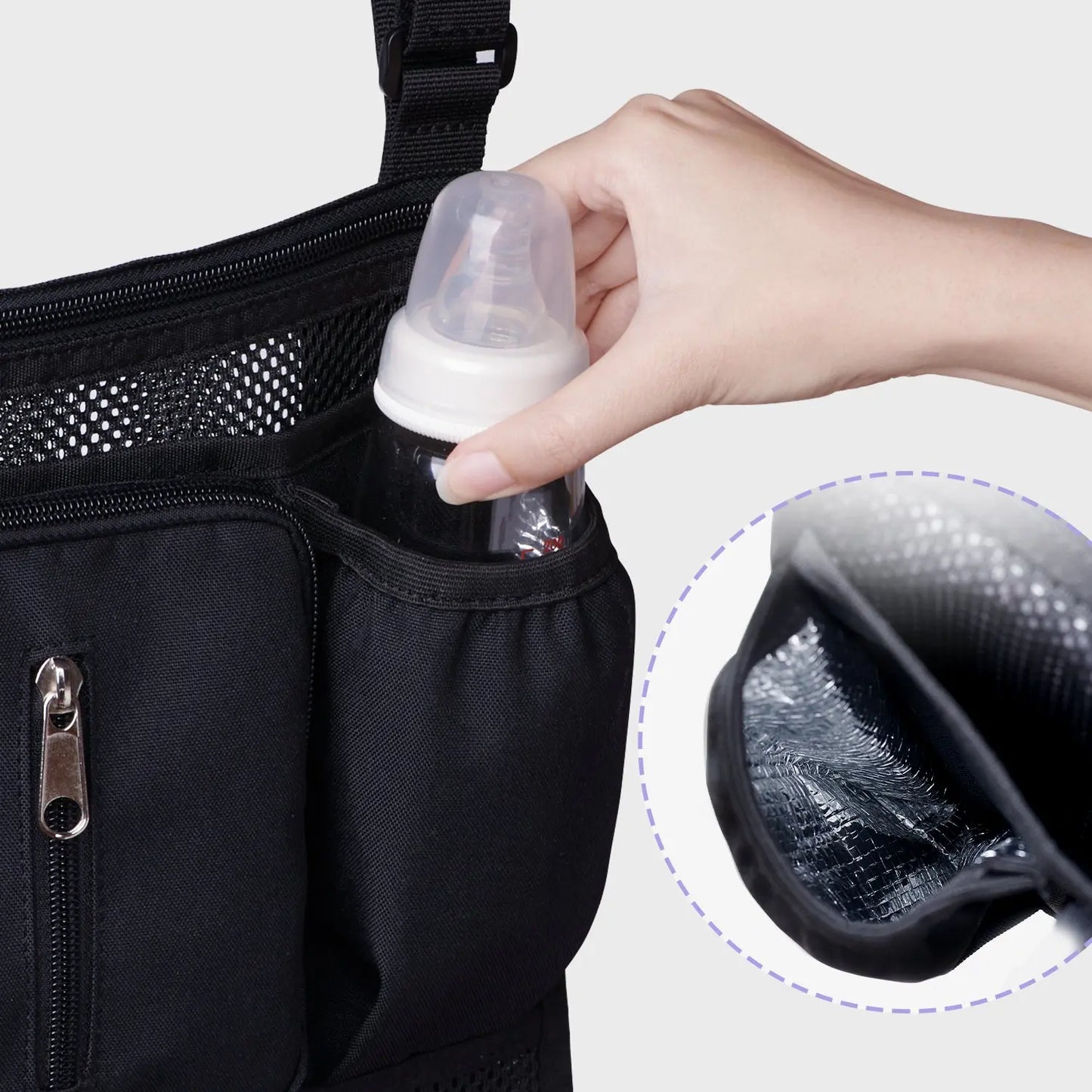 Mesh Stroller Organizer 2 Piece Set SUNVENO