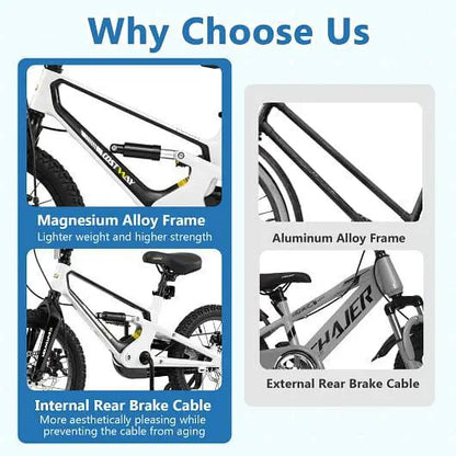 16 Inch Kids Bike Magnesium Alloy Bicycle Adjustable for Aged 4 to 7-16 inches My Store