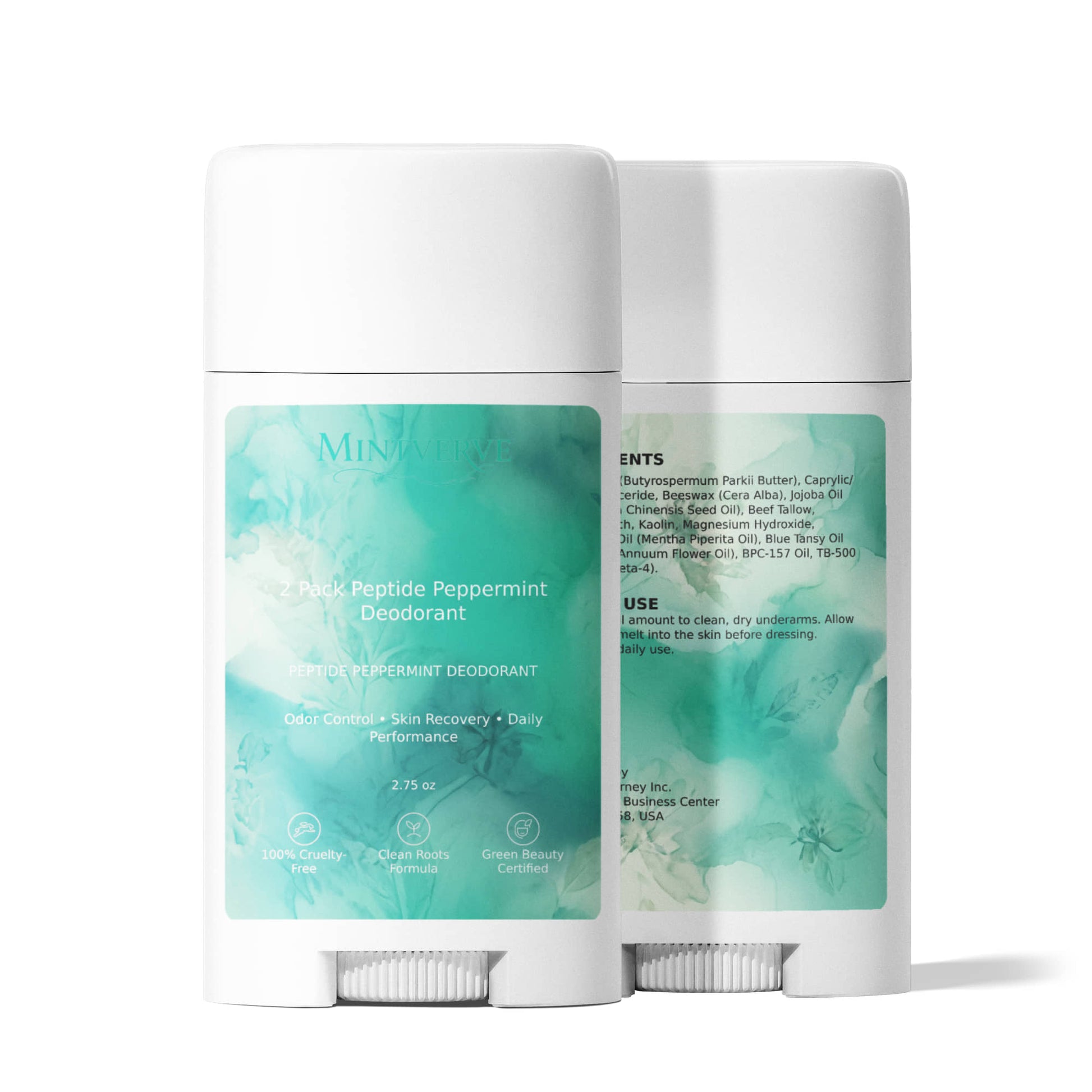 2 Pack Peptide Peppermint Deodorant BeautyBoss