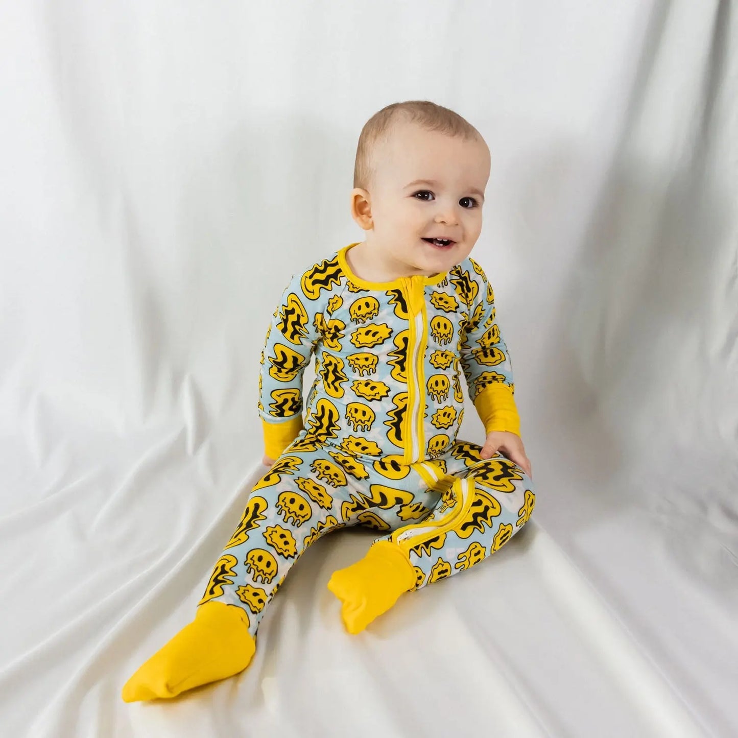 TRIPPY SMILES BLUE BAMBOO ZIPPY NIXX BABY