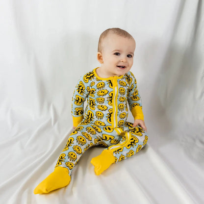 TRIPPY SMILES BLUE BAMBOO ZIPPY NIXX BABY