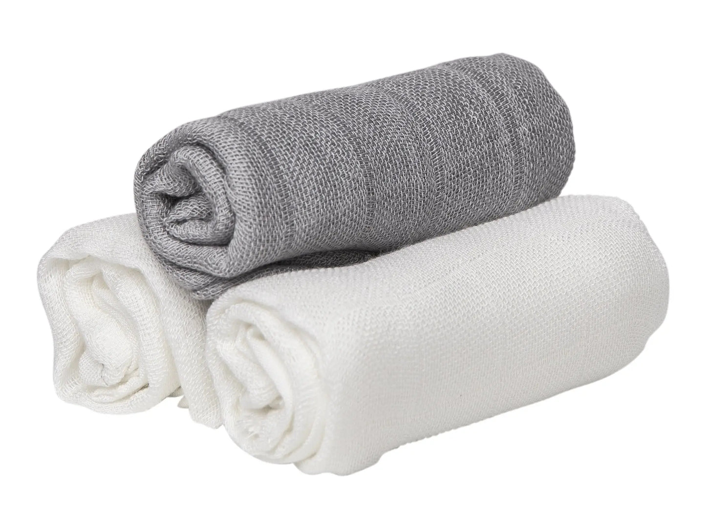 Muslin Squares Grey / White LES ENFANTS